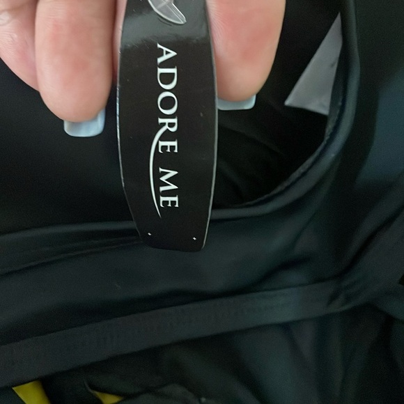 Adore Me Black One-Piece Swimsuit with Plunging V-Neck
Size 1X
Color black 
New - Picture 2 of 8